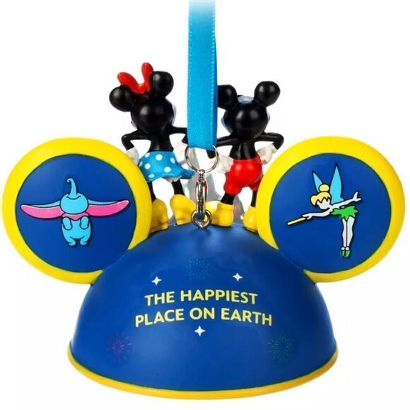 Mickey & Minnie Mouse Light-Up Ear Hat Ornament Disneyland 2024 Disney Parks NEW - Picture 5 of 5